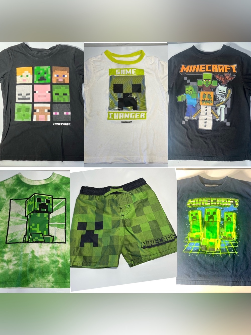 Minecraft Boy’s Mega Bundle – 6 Pieces (Tees, Swim Shorts & Graphic Styles)